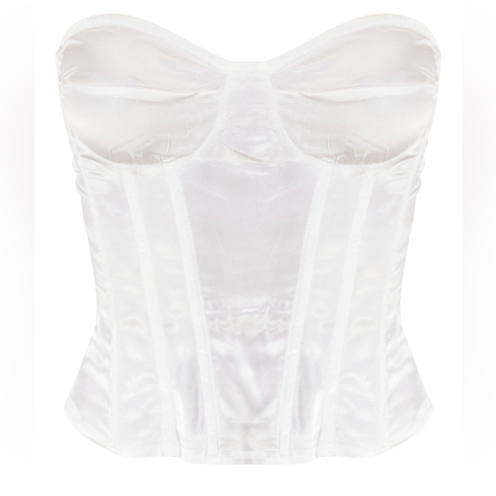 Pretty Little Thing white corset top (size 6)